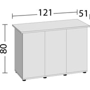 Juwel Rio 300/350 Supporto 125SBX  121x51x80xH Colore: Nero