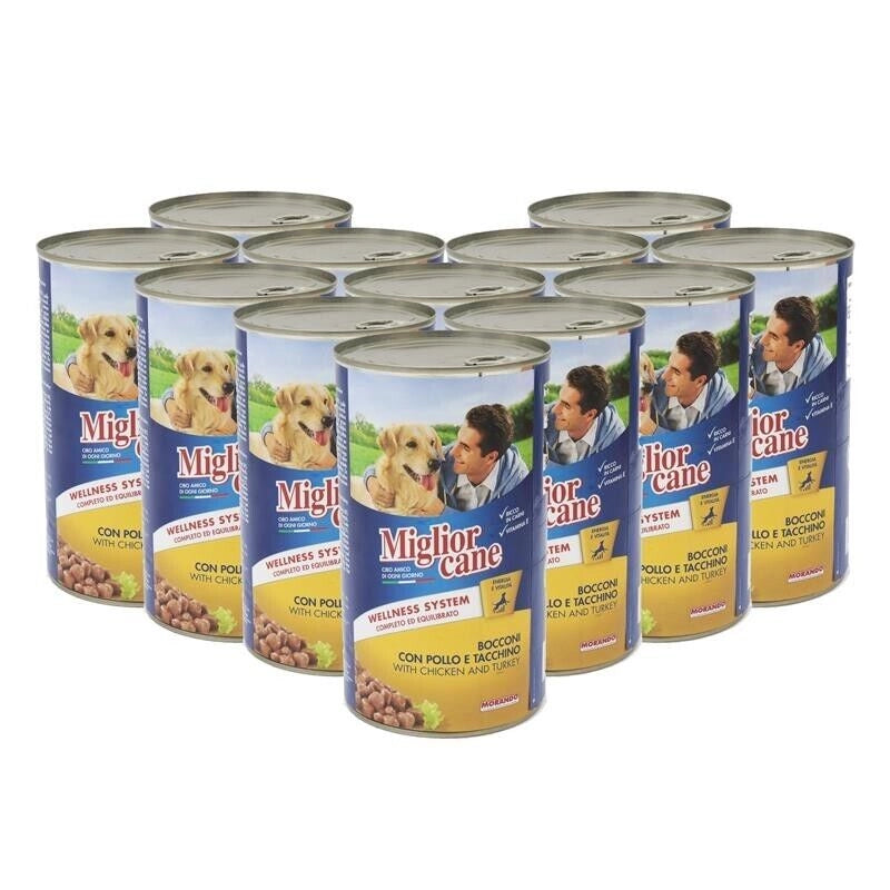MIGLIOR CANE BOCCONCINI DI POLLO E TACCHINO 12 CONFEZIONI DA 1250 GR CIASCUNA