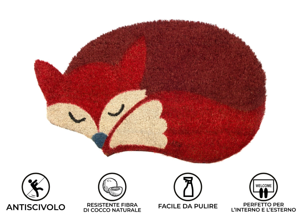 Zerbino Entrata Ingresso Esterno Antiscivolo Cocco Animal Fox