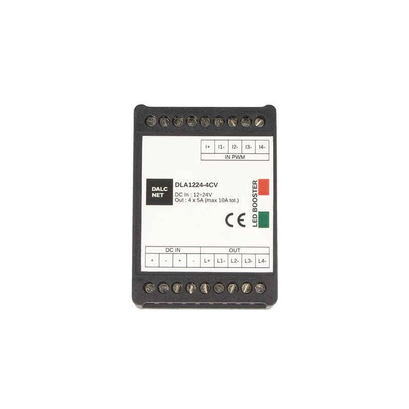 DLA1224-4CV Booster Amplificatore PWM 4 Canali 12V 24V 10A