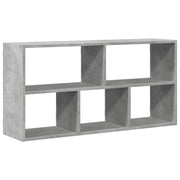 Scaffale a Muro | Mensola a parete Grigio Cemento 100x25x50 cm Legno Multistrato