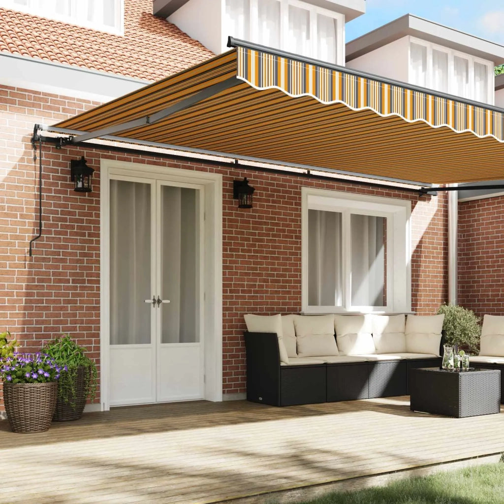 Tenda Retrattile Multicolore 500 × 350 cm Tessuto e Alluminio 3331515