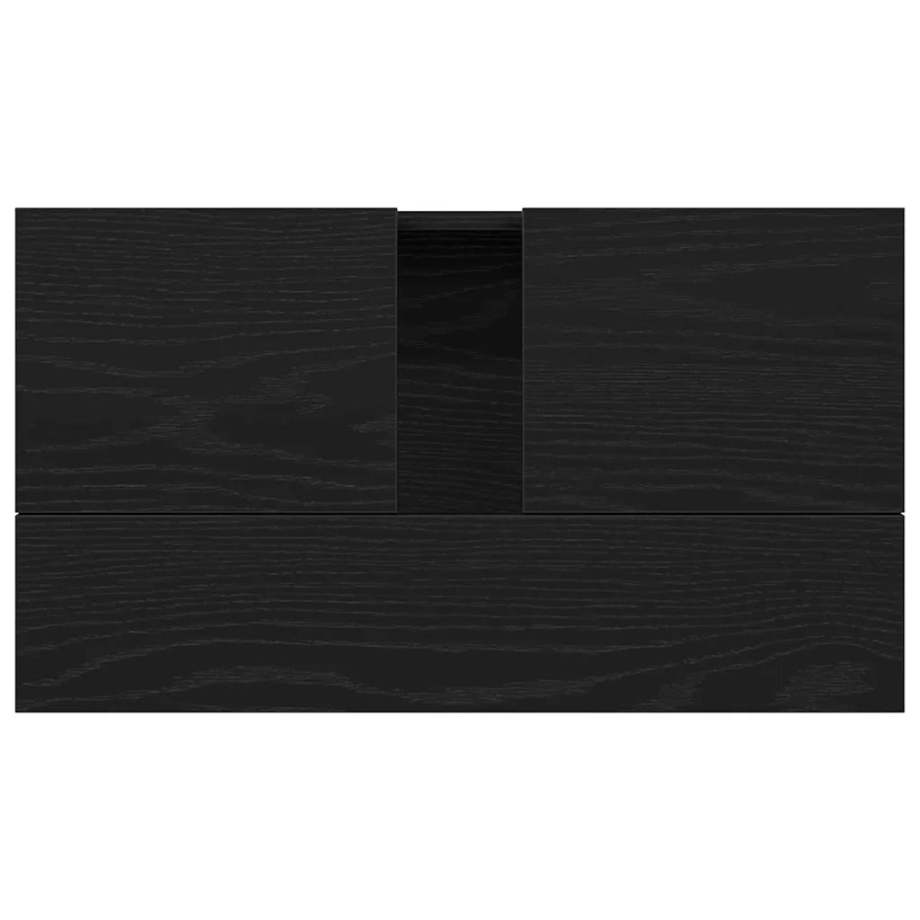 Armadio per Lavabo da Bagno Rovere Nero 58 x 33 x 60 cm 862810