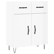 Credenza | Madia | Buffet da pranzo | Armadio da pranzo 69,5x34x90 cm in Legno Multistrato Bianco Lucido