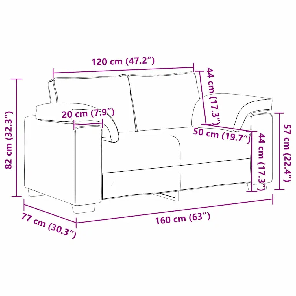 Divano-Sofa-Divanetto Rosso Vino 160 x 77 x 82 cm Tessuto