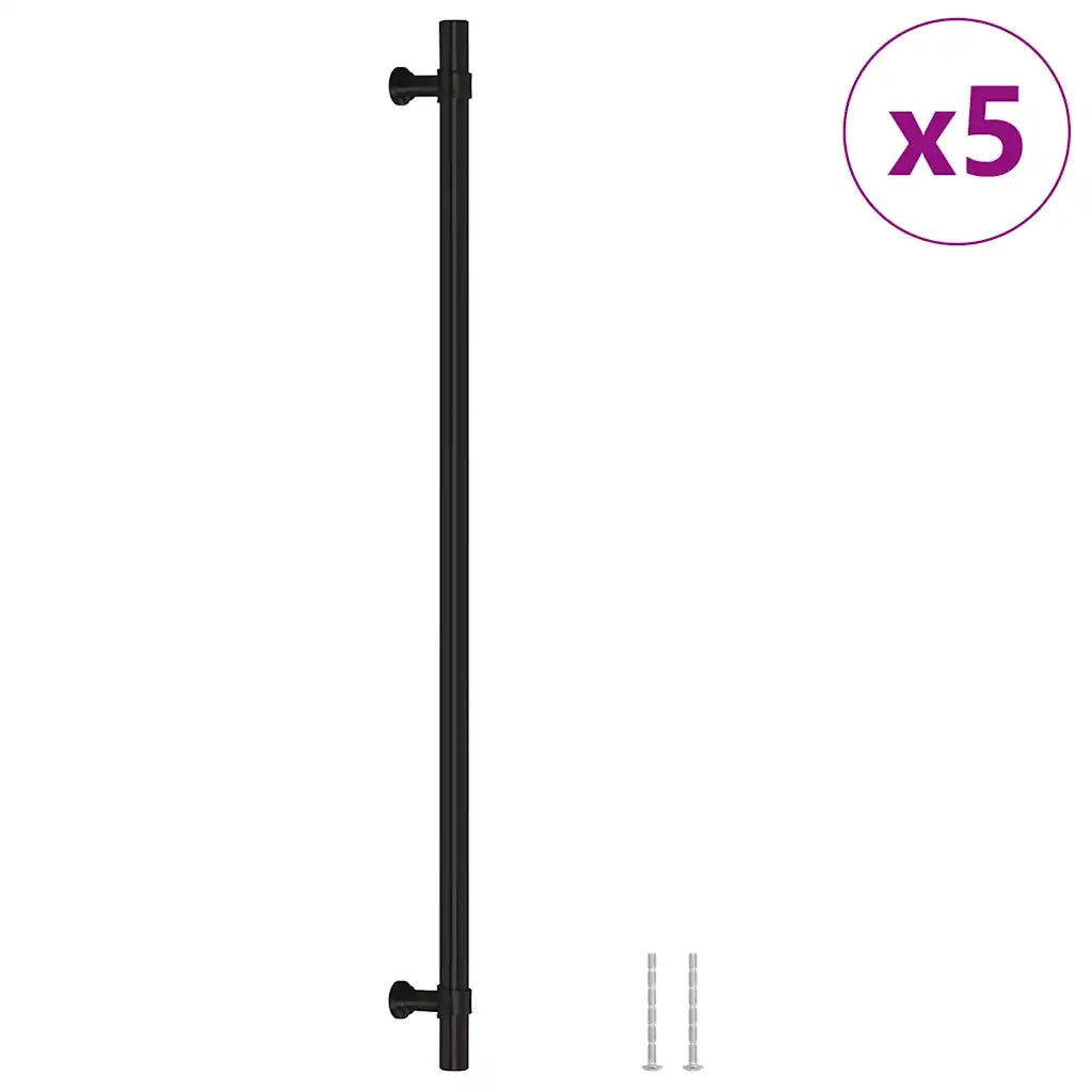 Maniglie per Mobili 5 pz Nere 320mm in Acciaio Inox CFW2567010