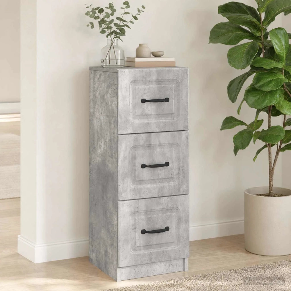 Mobile con Cassetti Grigio Cemento 33 x 34,5 x 87 cm 895768