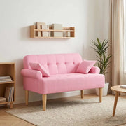 Loveseat con bottoni imbottiti Rosa 120 x 65 x 79 cm Tessuto 42041820