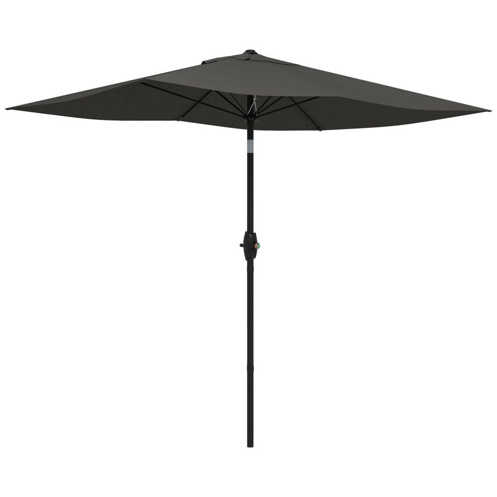 Ombrellone da Giardino Rettangolare Inclinabile ¨C Zephmum ¨C Grigio 2x3 m