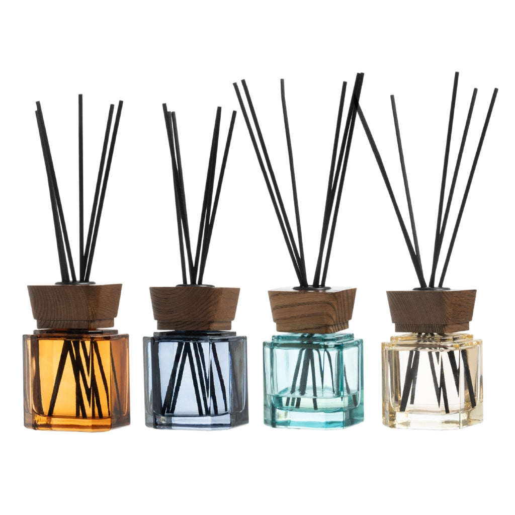 Set 4 Pezzi Diffusori Ambiente con Bastoncini Profumatori Casa 4 Fragranze 100 ml o 200 ml  100 ml