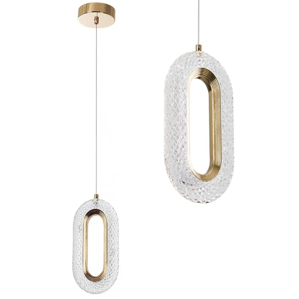 Lampadario A Sospensione In Cristallo G113-1cp Gold