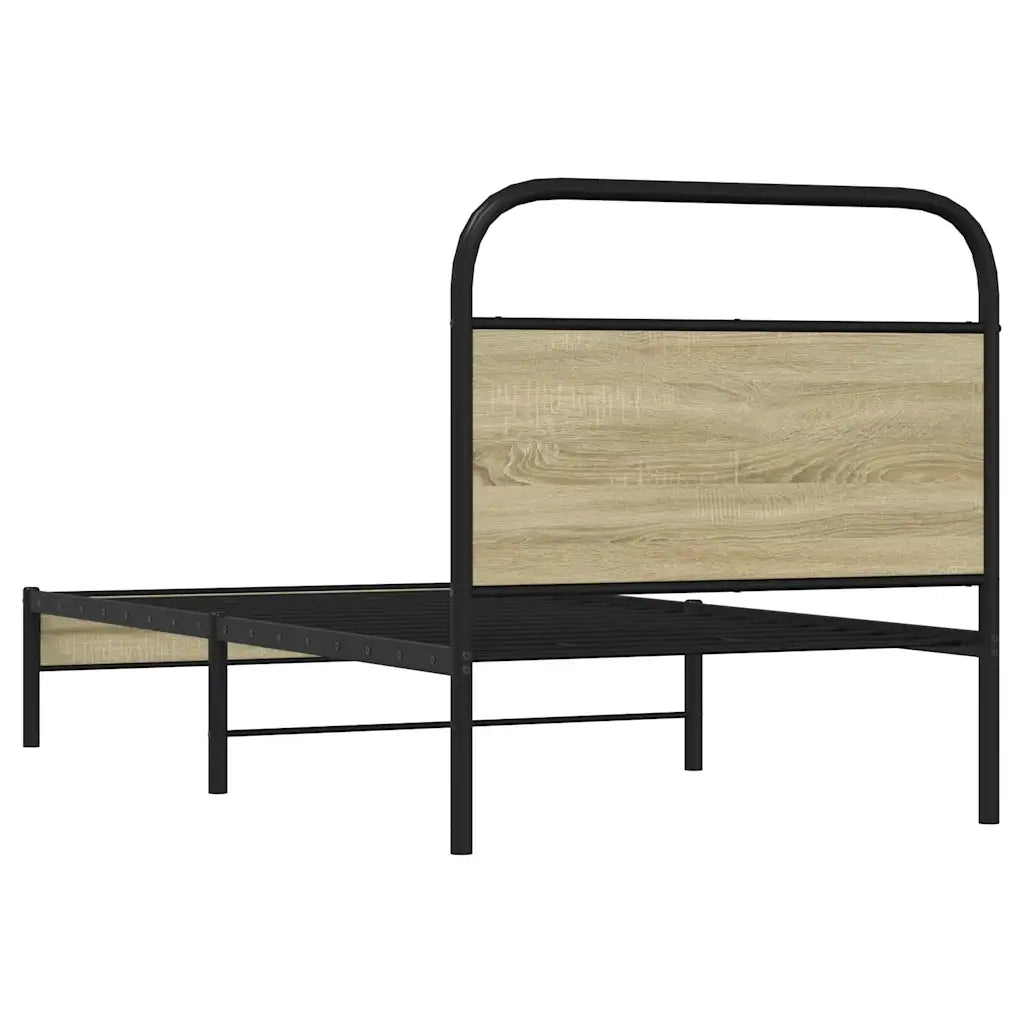 vidaXL Giroletto senza Materasso Rovere Sonoma 75x190 cm in Truciolato
