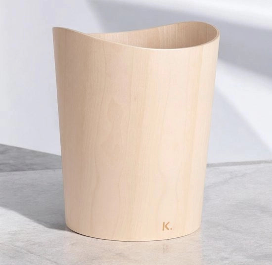Cassetto per rifiuti in legno vero | Cassetto per rifiuti in legno per ufficio, camera da letto, camera dei bambini e molti altri | 9 litri | betulla.