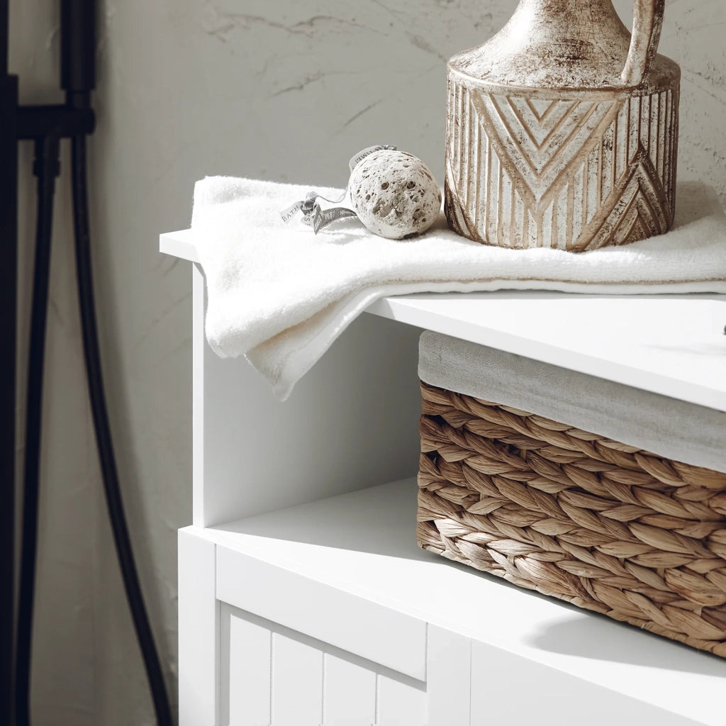 Mobile Bagno Con Tre Cassetti Mobile Contenitore Mobile A Terra Bianco 60x33x86cm BZR107-W SoBuy
