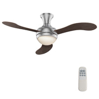 Ventilatore da soffitto Ø 130 cm con 3 pale, lampadario ventilatore con 3 velocità, telecomando, timer, modalità estiva e invernale, 55 W