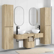 Set di mobili per il bagno 5 pz Rovere Sonoma 3406005