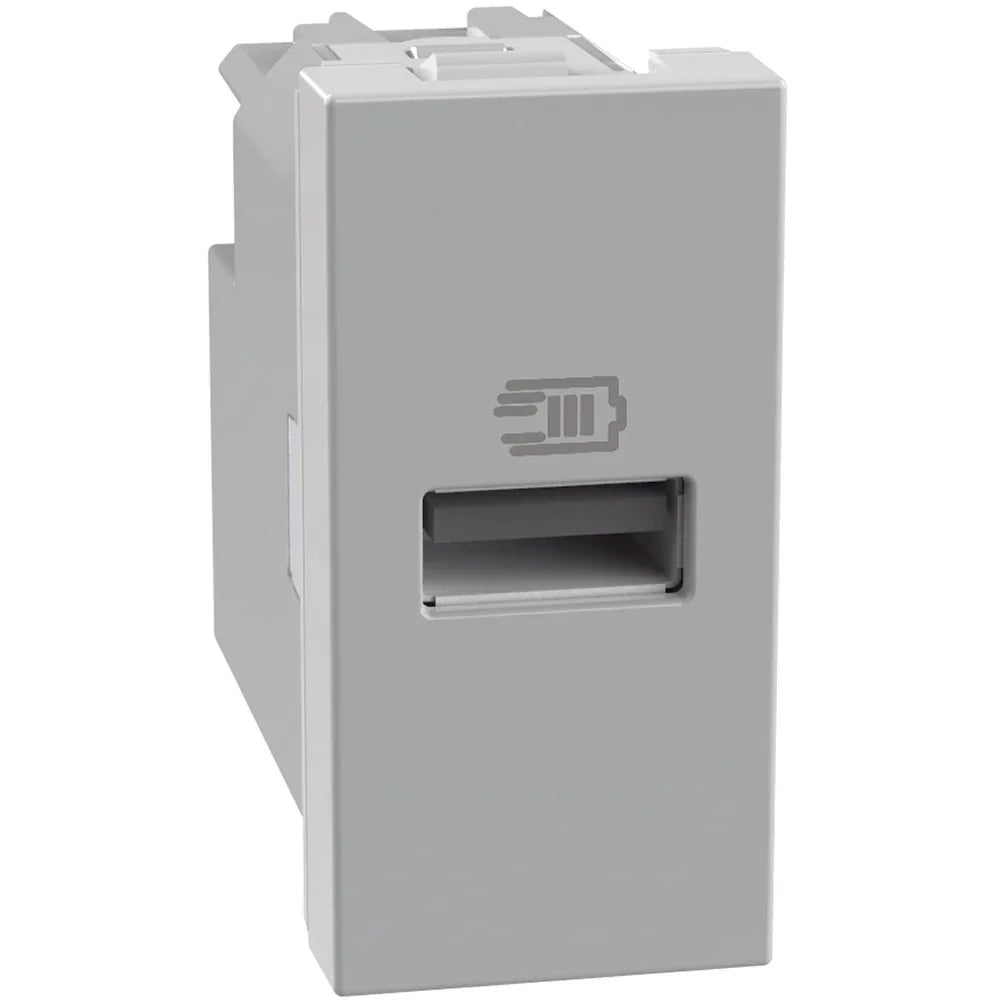 Caricatore USB Bticino MatixGO 15W con 1 porta tipo A grigio JG4191A