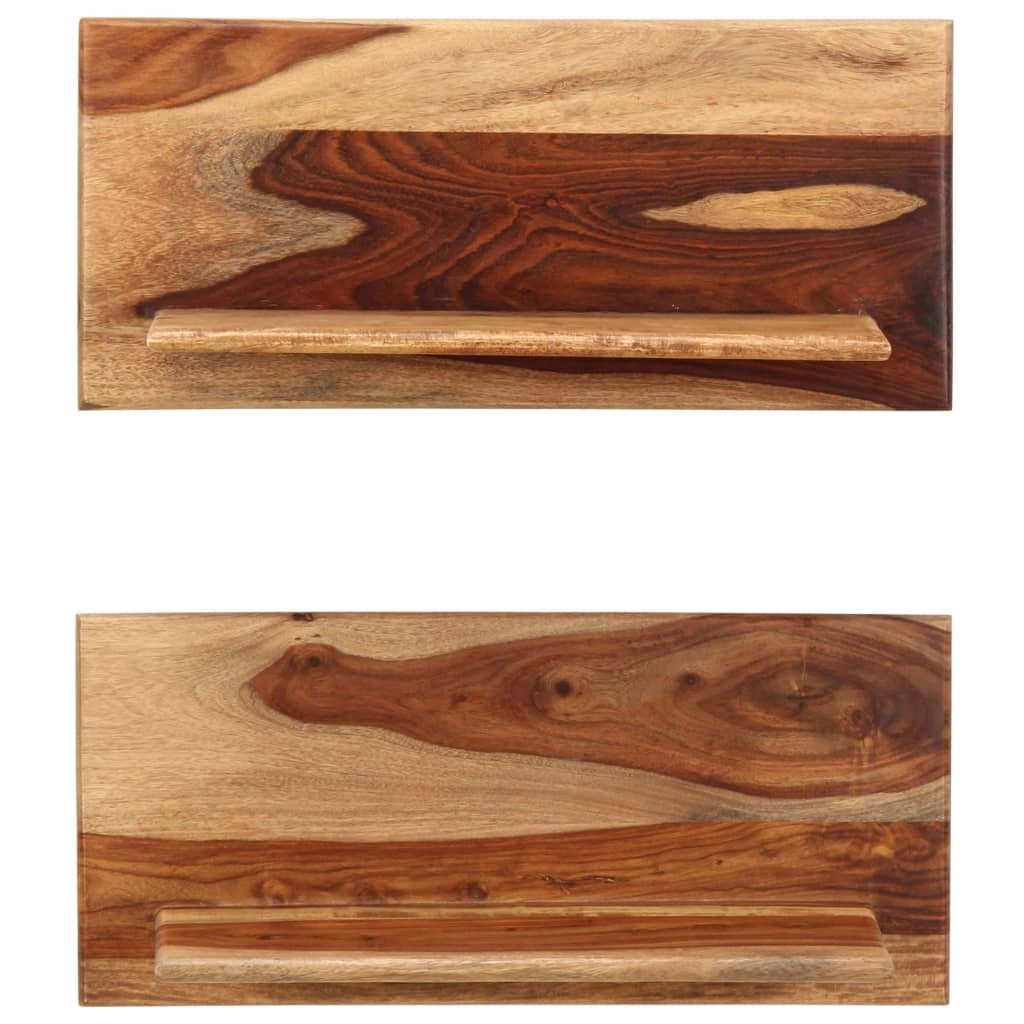 Mobiletto portaoggetti da parete di design 2 pezzi 58 cm legno massello 2702233/2