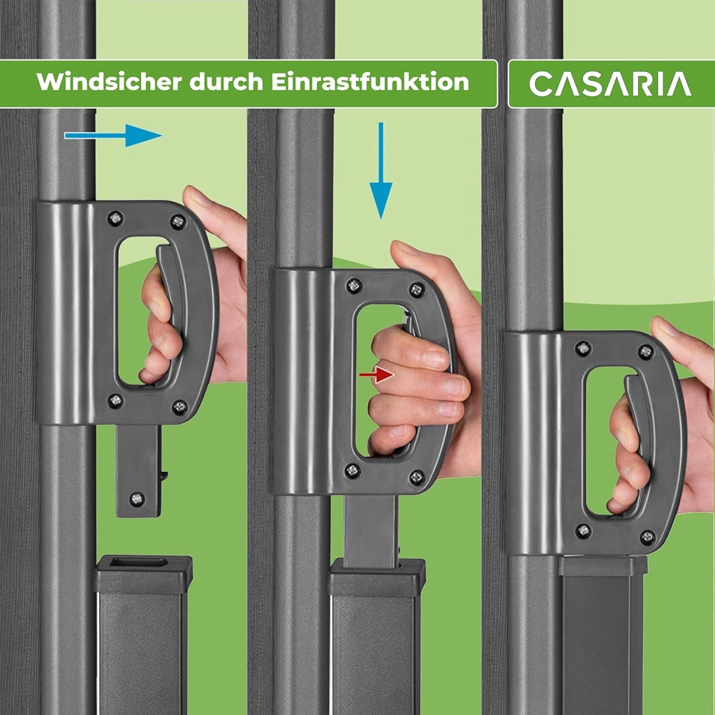 Tenda Parasole Laterale Nosara 180x300cm Estensibile Opaca Copertura Separe Privacy Frangivento Balcone