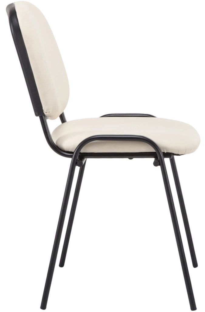 Sedia impilabile Ken similpelle crema