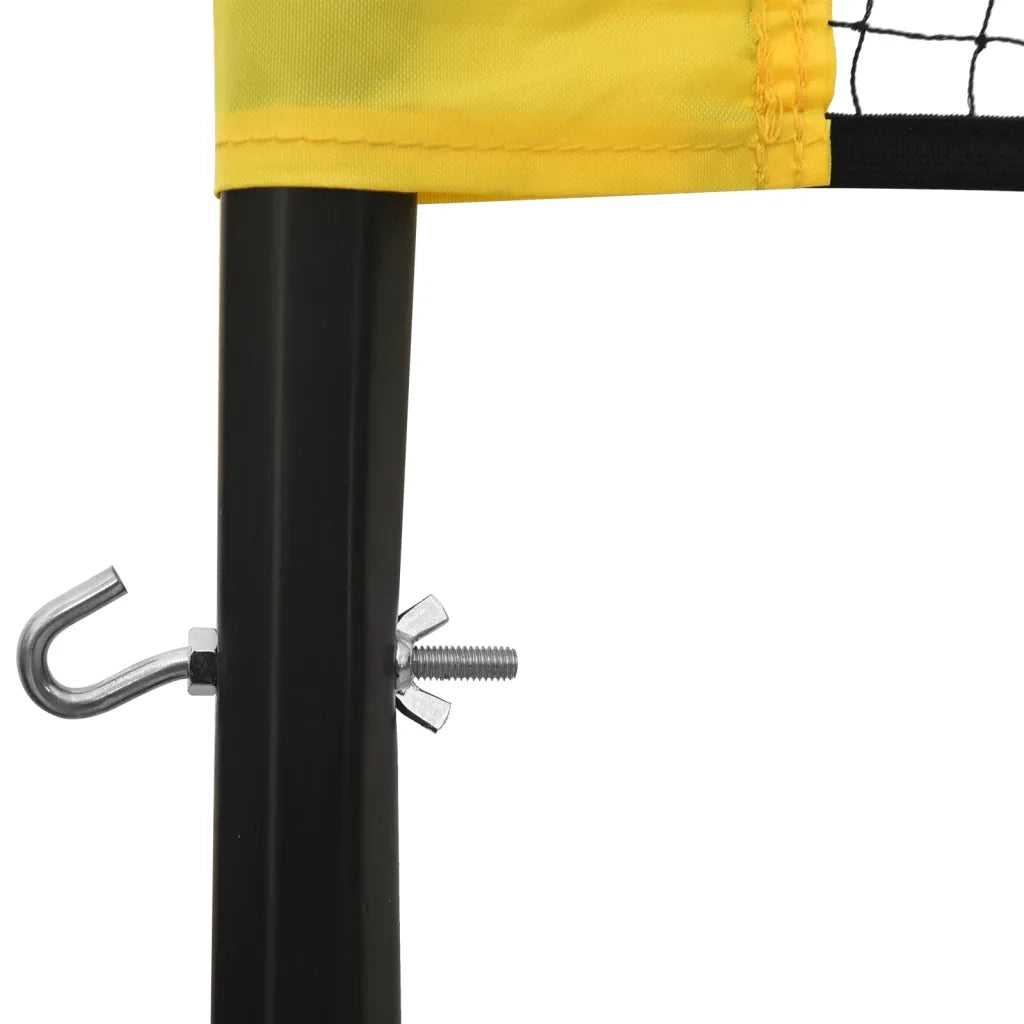 Rete da Badminton Gialla e Nera 600x155 cm Tessuto PE CFW8022036