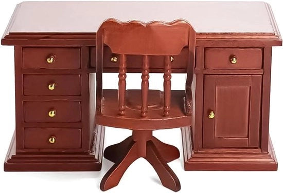 Set di accessori per la casa dei bambini - 2 pezzi - Scrivania, tavolo, seggiolino