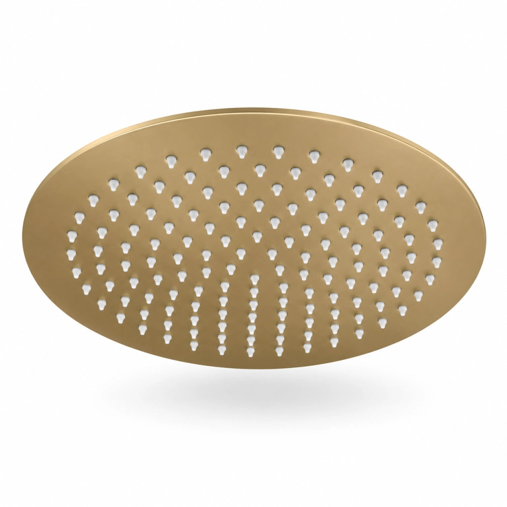 Soffione Doccia Ultra Slim Tondo Ø25 cm Oro Satinato Attacco 1/2" 87884