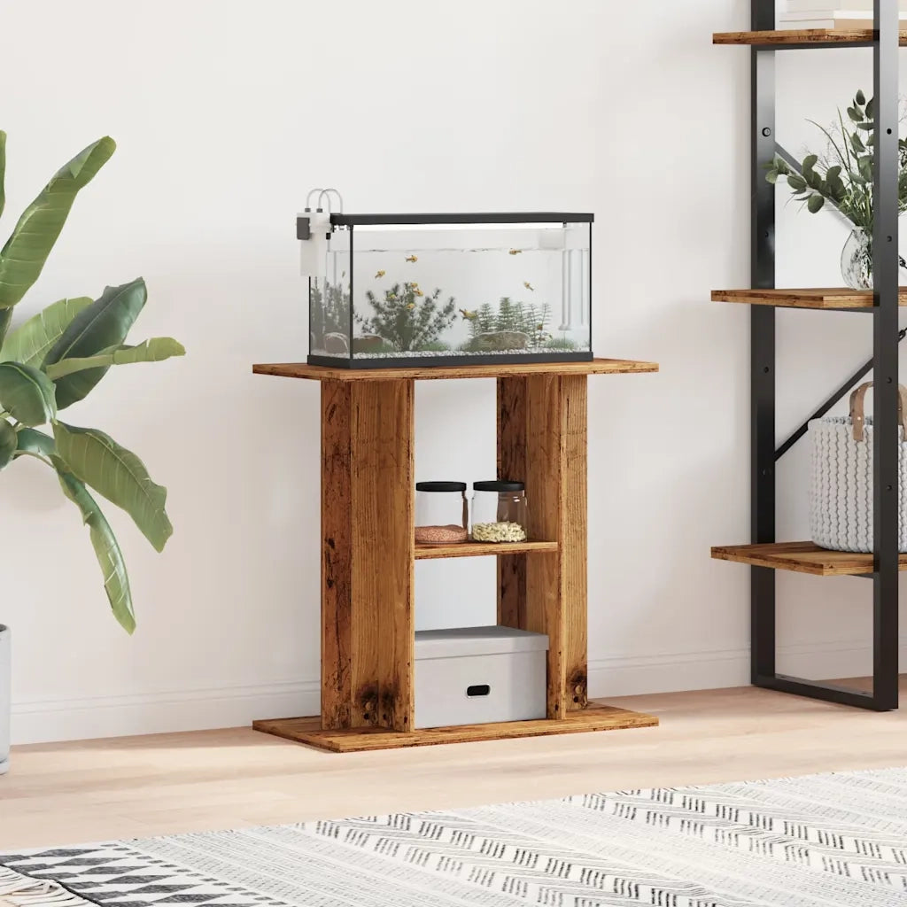 vidaXL Supporto Acquario 60x30x60 cm in Legno Multistrato Legno Antico