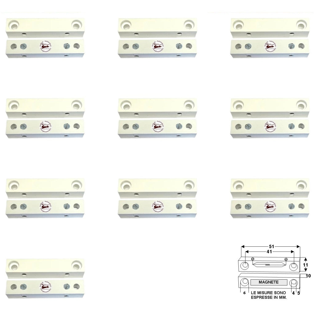 10 CONTATTI MAGNETICI DA ESTERNO PER INFISSI NON FERROSI Securvera ST-41BCMEPXSC