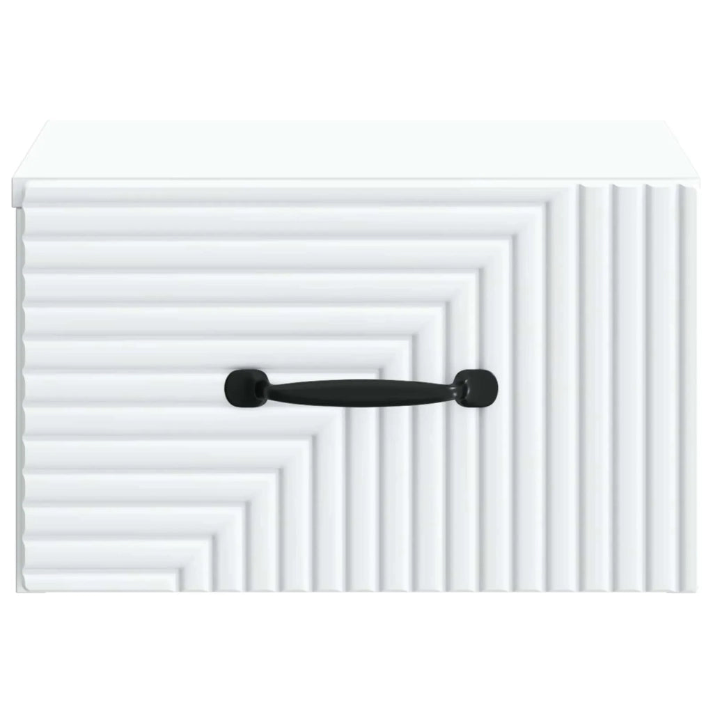 Mobiletto da notte a muro 2 pcs Bianco 34,5 x 33 x 20 cm