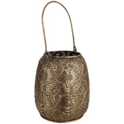 Portacandele in metallo dorato 16x16x18 cm (altezza)