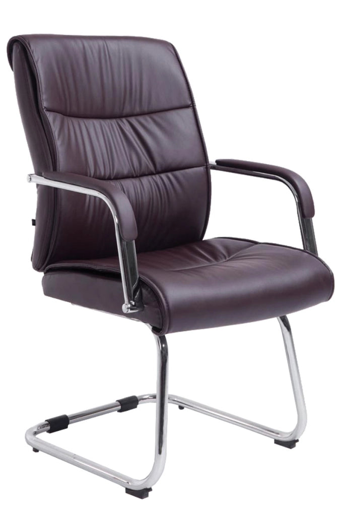 Sedia Sievert in similpelle marrone