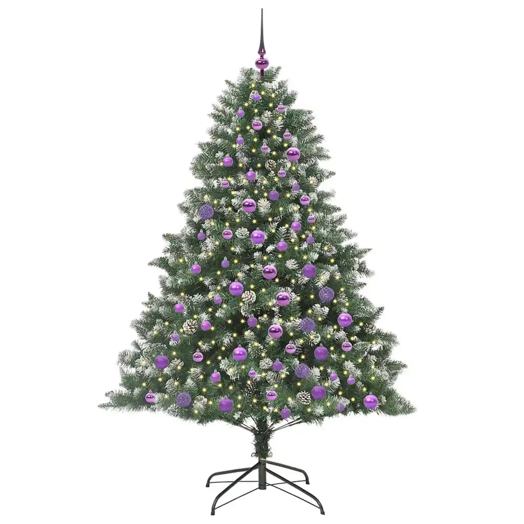 Albero di Natale artificiale con 300 LED Verde 180 cm 3395239