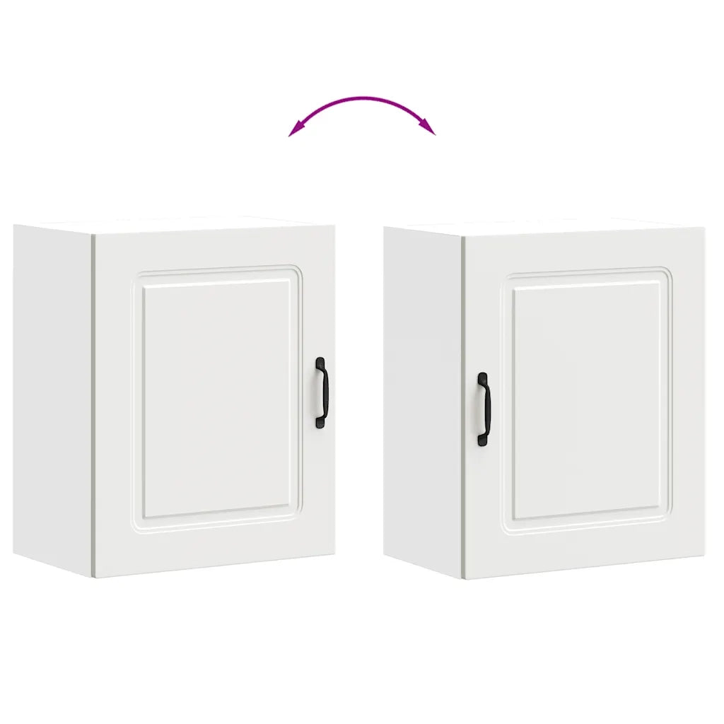 Pensili da Cucina 2 pz Kalmar Bianco in Legno Multistrato 853558