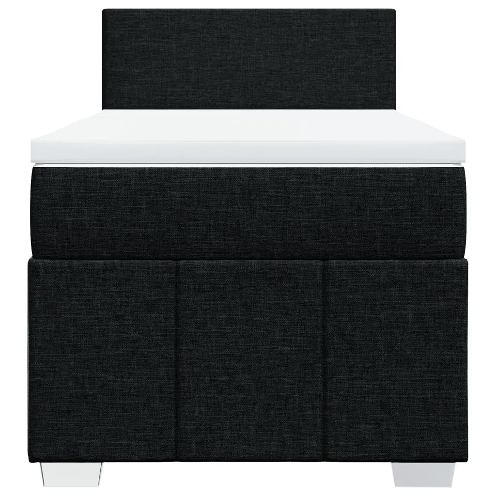 Giroletto a Molle con Materasso Nero 100x200 cm in Tessuto 3289274