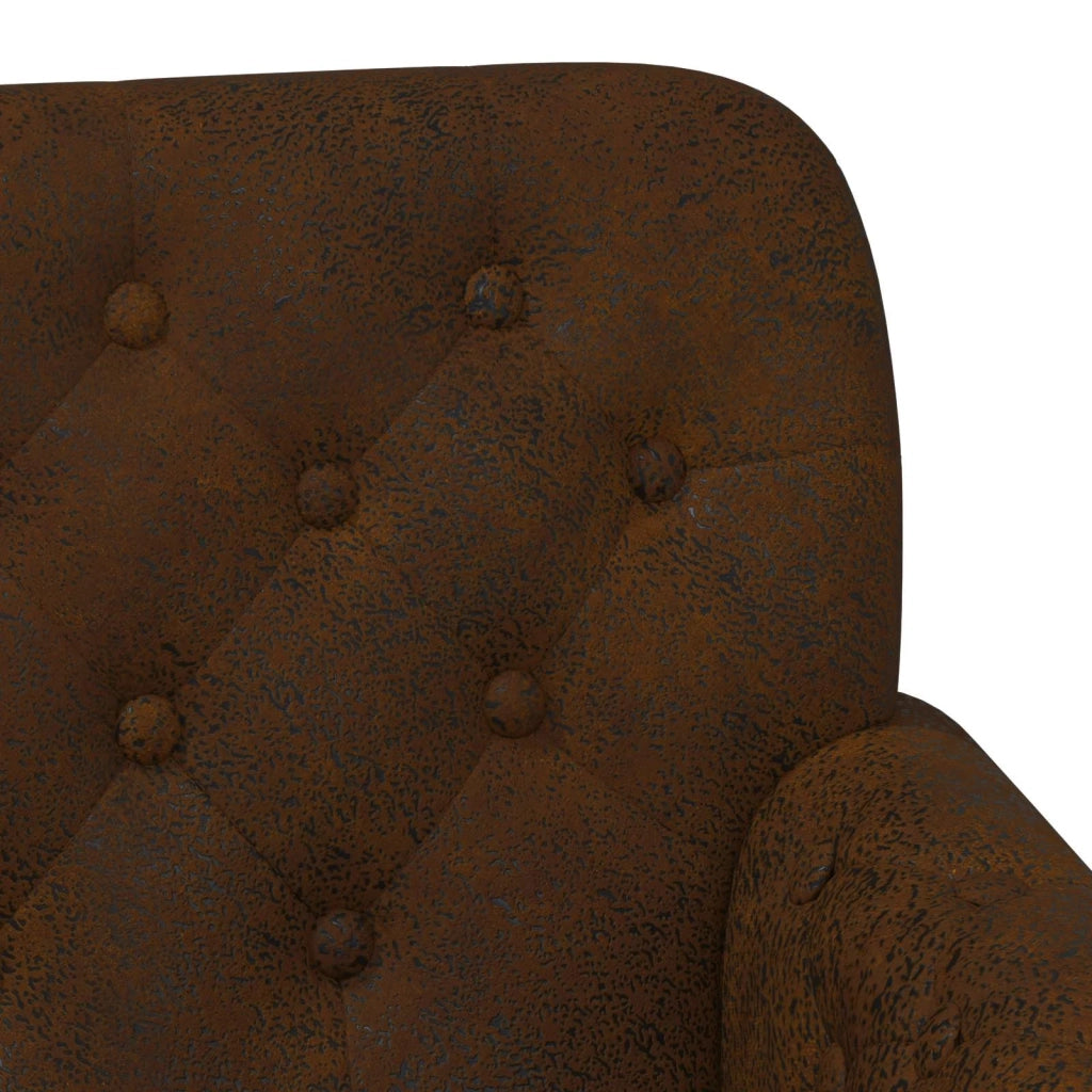 Loveseat con bottoni imbottiti Marrone 120 x 65 x 78 cm 42041839