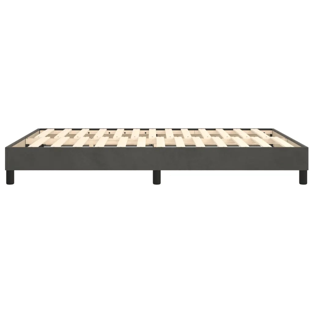 Struttura Letto a Rete a Molle Grigio Scuro 140x200 cm Velluto 3120773