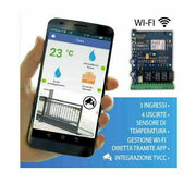 MODULO SCHEDA CENTRALE DOMOTICA WIFI WI-FI PER CONTROLLO TENDE TENDA DA SOLE