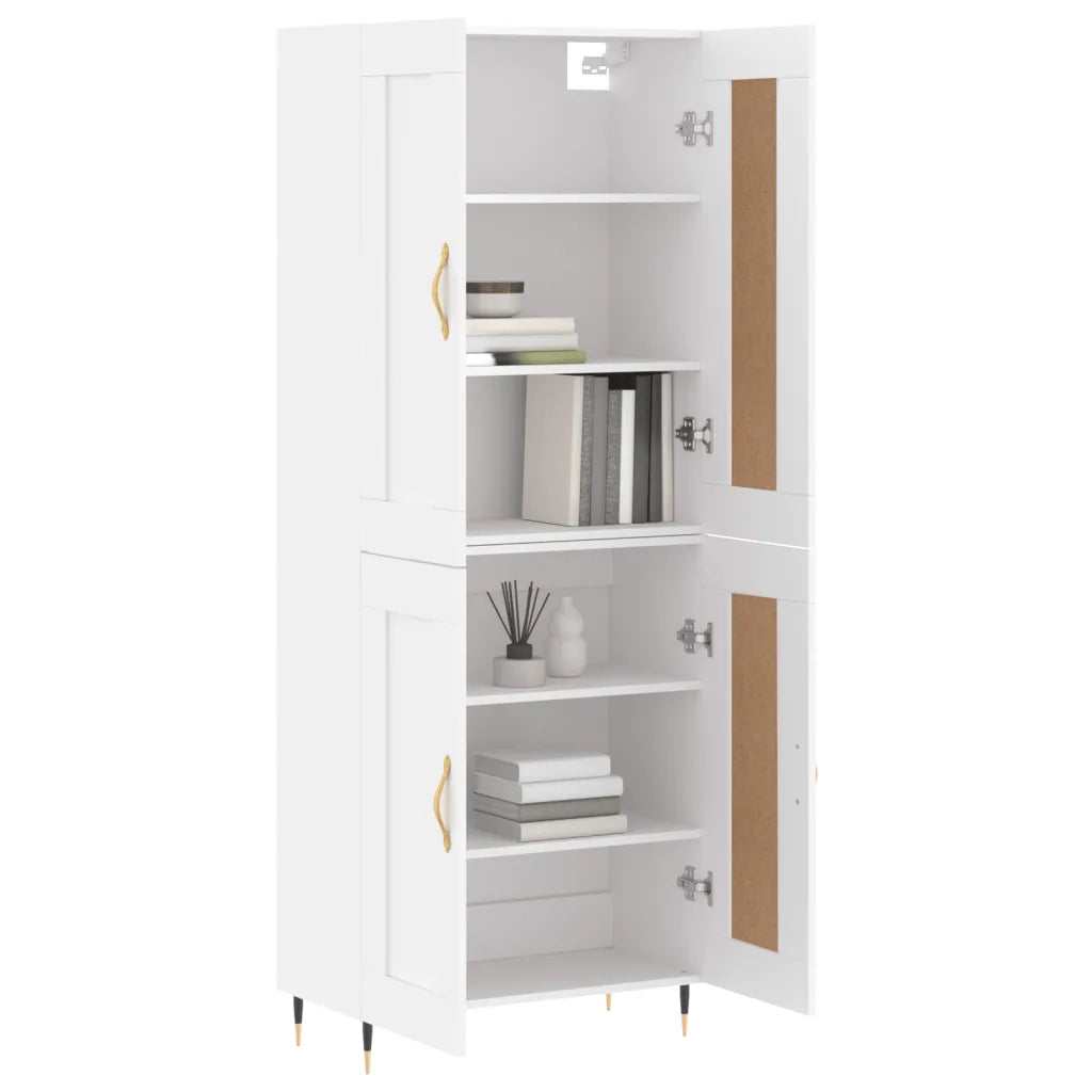 Credenza Bianca 69,5x34x180 cm in Legno Multistrato 3199665