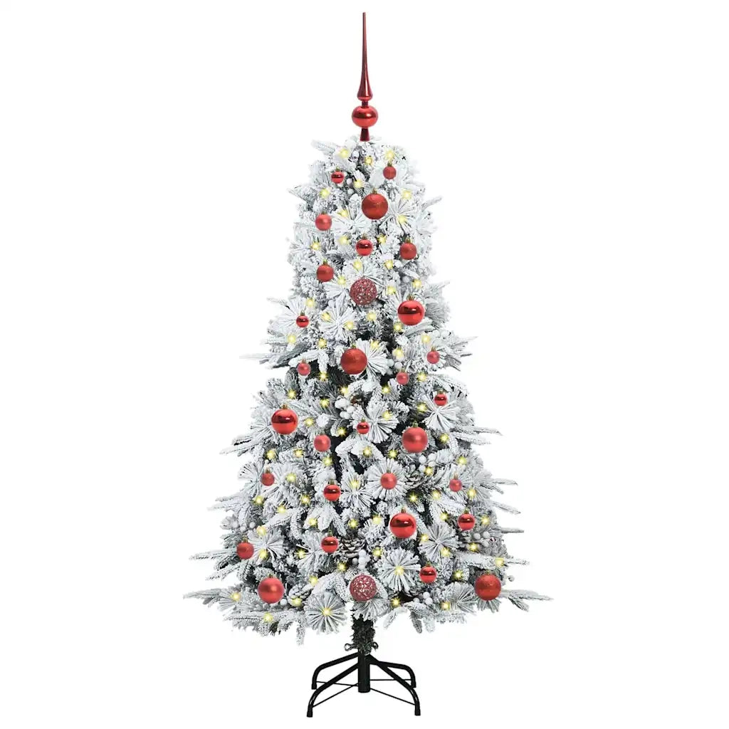 Albero di Natale | Decorazioni natalizie Artificiale con Rami Pieghevoli Bianco 120 cm