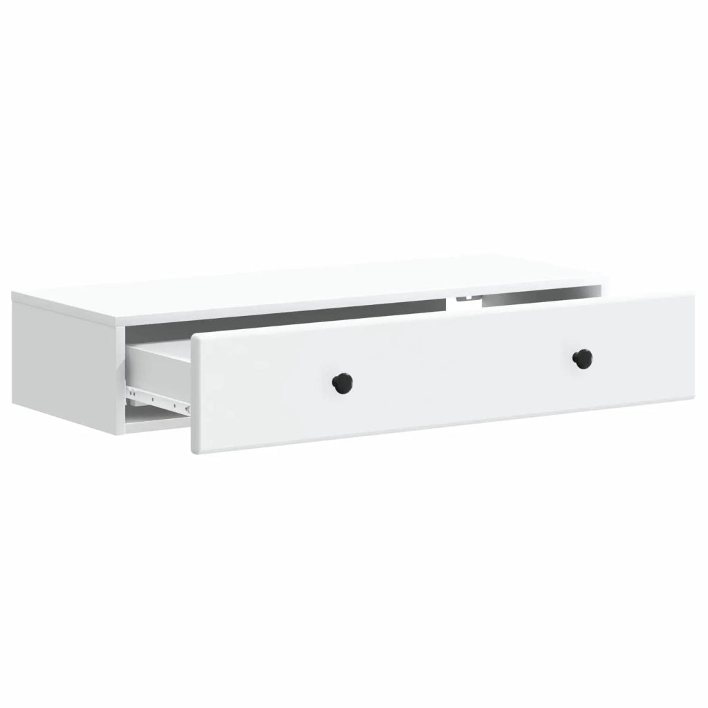 Tavolino da Parete Laterale Bianco 87,5 x 34,5 x 17 cm 899175