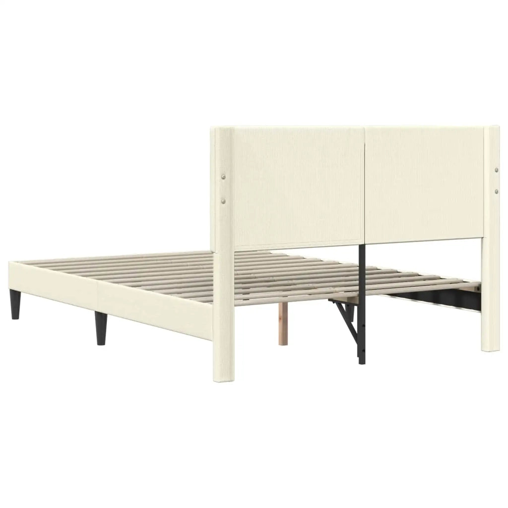 Struttura del letto Crema 120 x 190 cm Tessuto in Cords 42027722