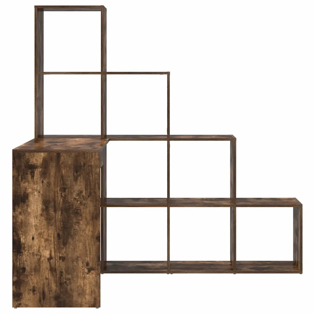 vidaXL Scrivania ad angolo Rovere fumo 101,5 x 149,5 x 149,5 cm
