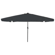 Ombrello da giardino-Ombrellone da spiaggia Antracite 395 x 395 x 245 cm Poliestere