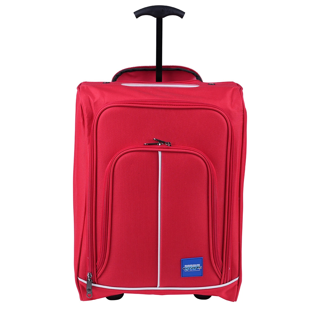 Trolley Frigo da Viaggio Valigia Morbida Bagaglio a Mano Rosso 30x20x50cm