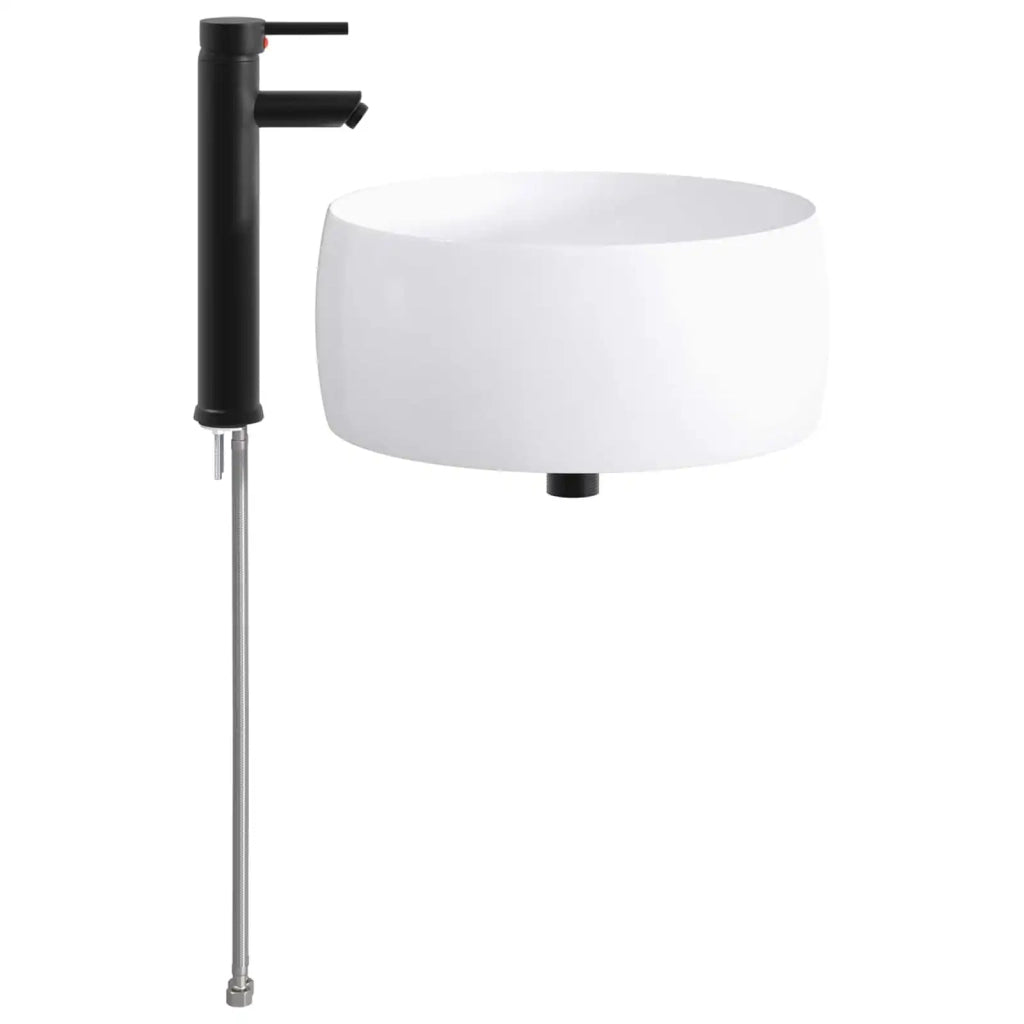 Lavabo da bagno Nero Opaco 38,5 x 38,5 x 16 cm Metallo