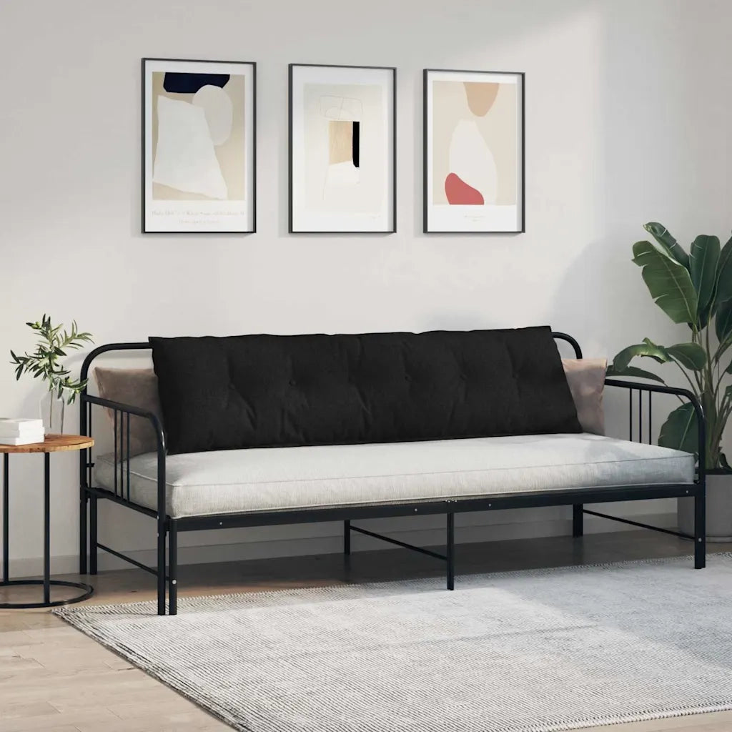 Cuscino per Schiena Nero 180 x 19 x 50 cm Tessuto 42014918