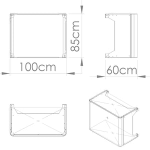 Copri Condizionatore da Esterno Medium 100x54/60x85 cm in Acciaio Zincato Antracite