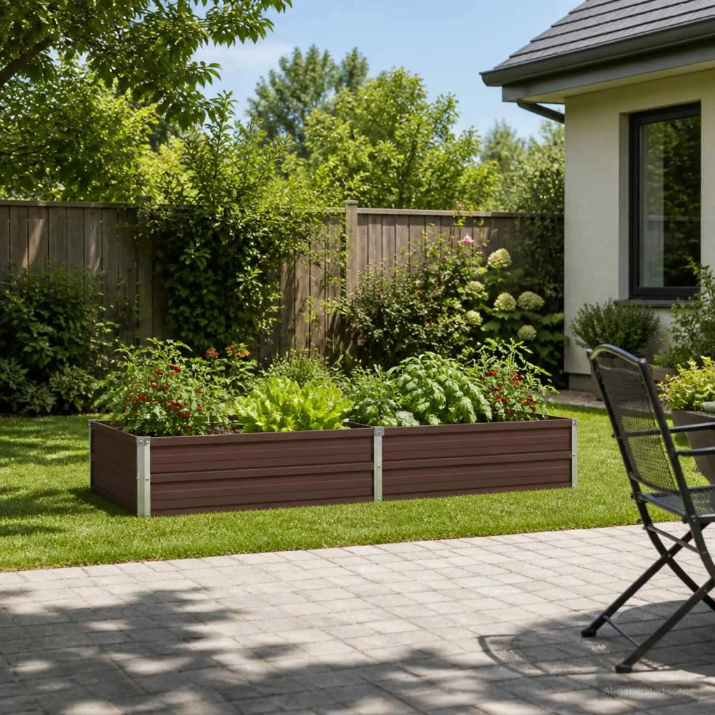 Letto rialzato da giardino Marrone 160 x 80 x 24 cm 8006476