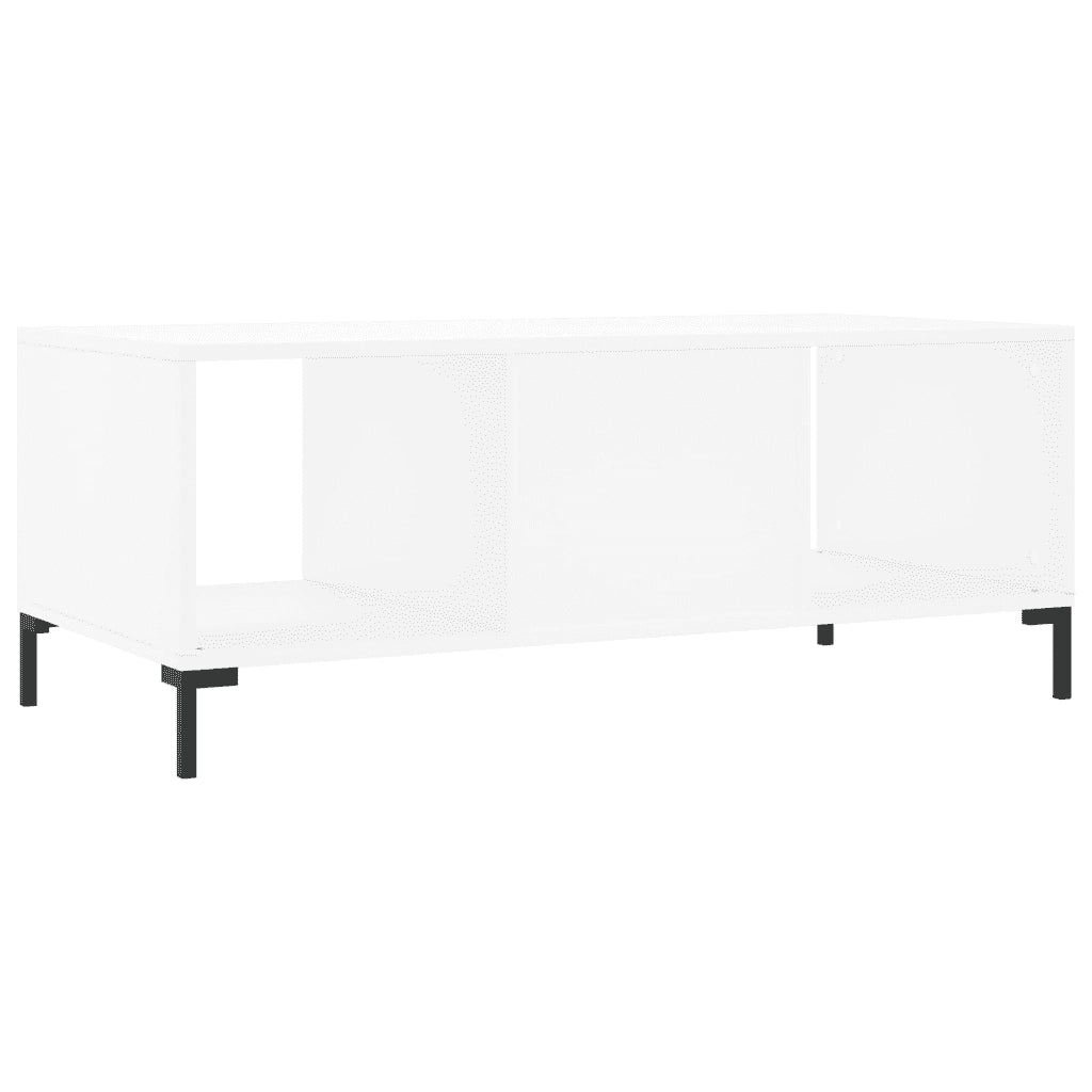 Tavolino da Salotto-Tavolino da soggiorno-Tavolo Bianco 102x50x40 cm in Legno Multistrato 842313
